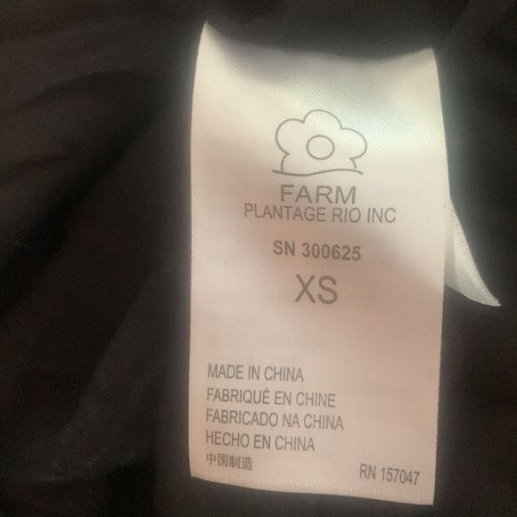 FARM RIO Macaw Island Printed Maxi Dress Tropical Vacation XS Black - Picture 15 of 16